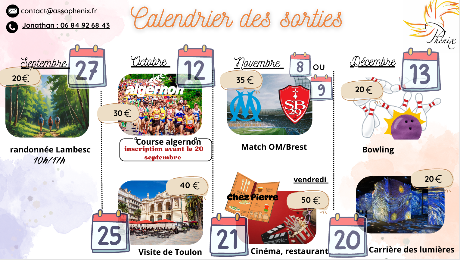plannings sorties 1.1